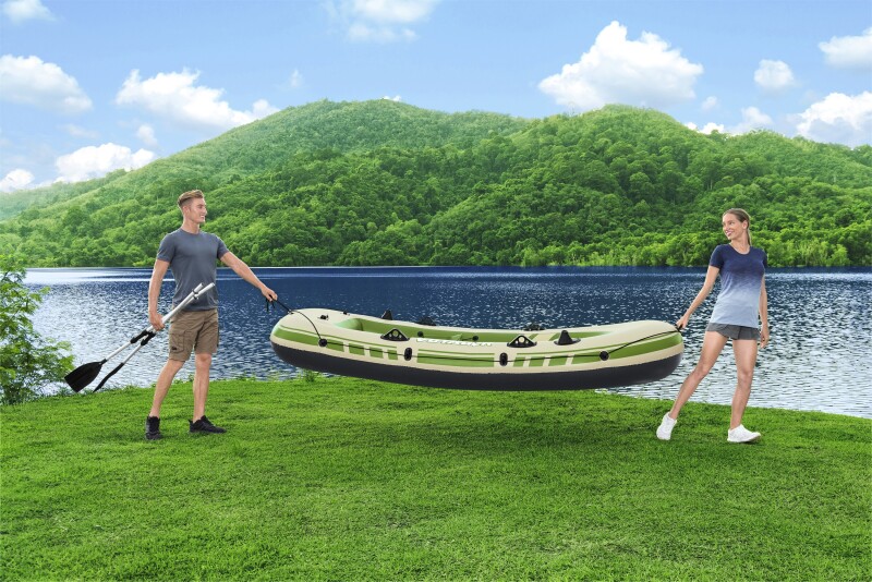 3-vietė pripučiama valtis kietu dugnu Bestway Voyager X3 Raft, 294x137x46 cm, 65164
