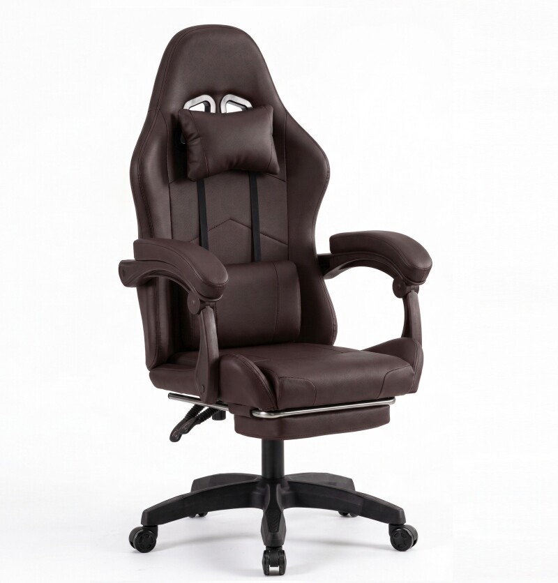 Ergonomiška biuro ir kompiuterio kėdė, ruda spalvos