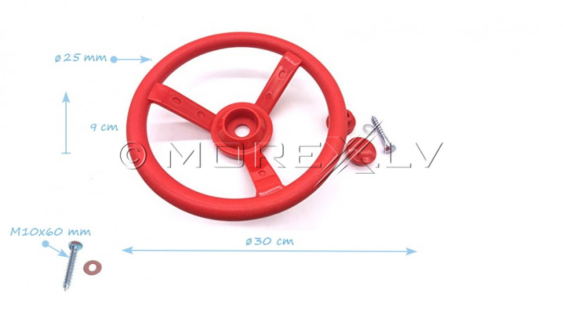 Children's steering wheel Just Fun "Little Driver", Ø 30 cm, red