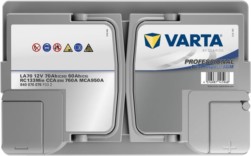 Akumuliatorius VARTA Professional AGM LA70 70Ah (20h)