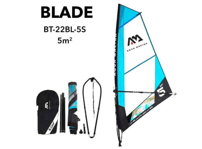 Burės Aqua Marina BLADE 5.0 m² irklentei BT-22BL-5S