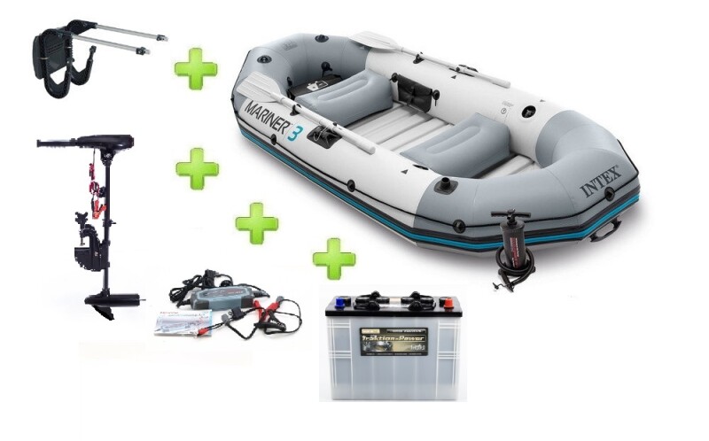 Intex MARINER 3 FULL SET su Neraus NRS 46X + akumuliatorius Intact Traktion-Power 125Ah