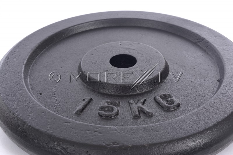 Steel weight disk for barbells and dumbbells (plate) 15kg (31,5mm)
