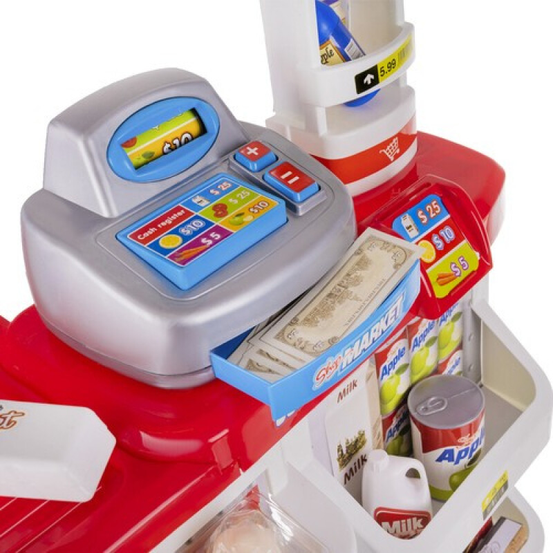Vaikų prekių parduotuvė su maisto produktais