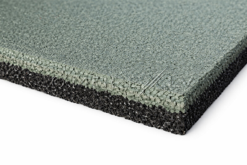 Guminė saugos plytelė KBT 50×50×2,5 cm, žalias