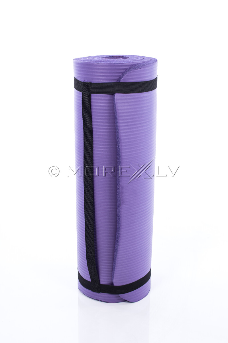 Gimnastikos yoga fitness pilates kilimėlis 179х60х1,5 cm, violetinė