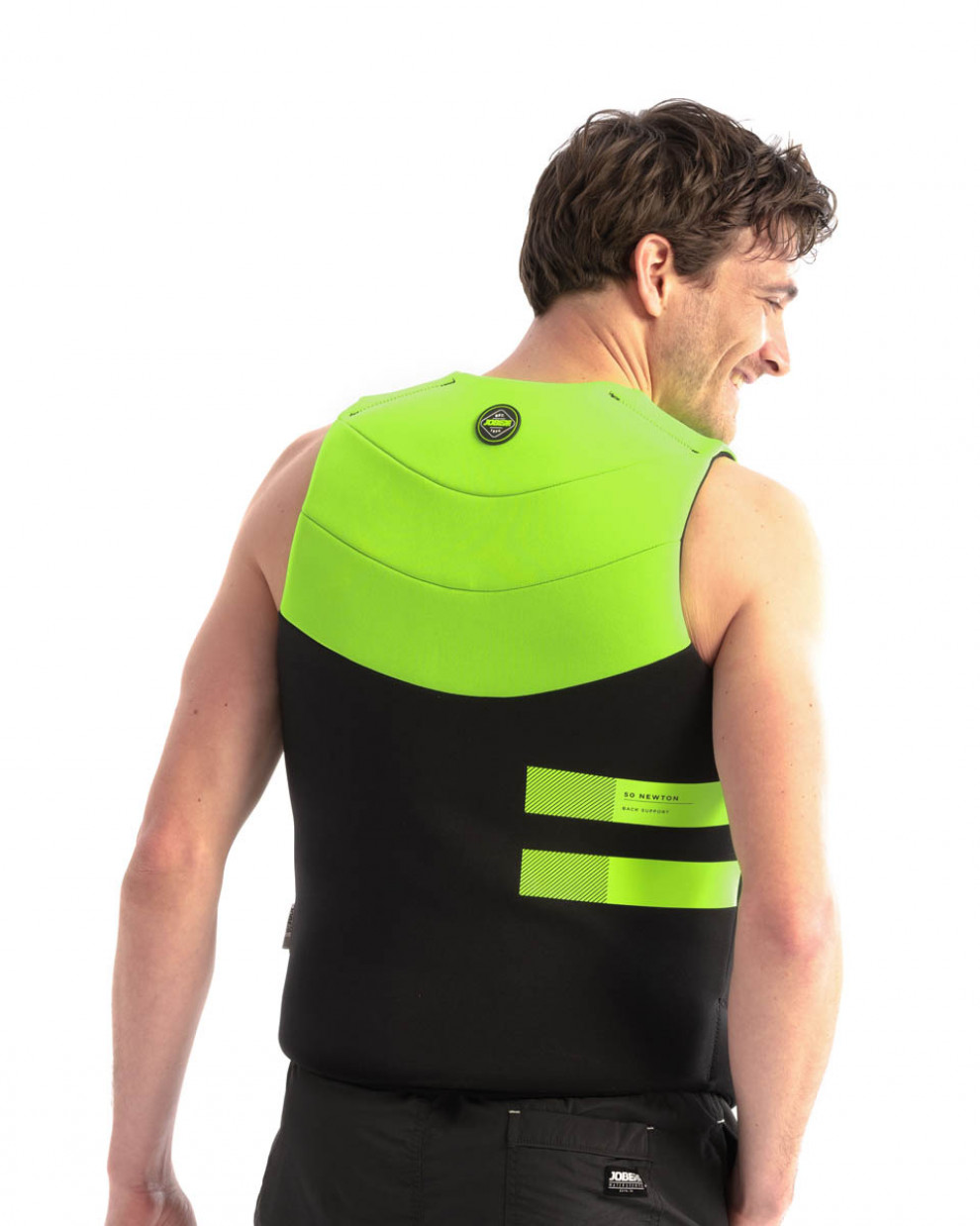 Vandens saugos liemenė Jobe Segmented Jet Backsupport, kalkių žalia-juoda
