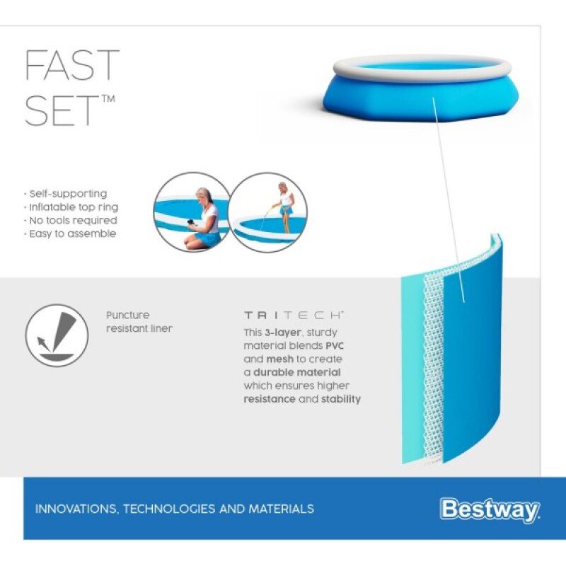 Baseinas Bestway 57270 Fast Set 305x76 cm Pool Set