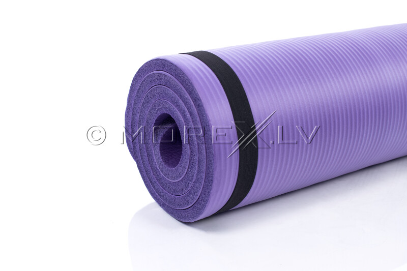 Gimnastikos yoga fitness pilates kilimėlis 179х60х1,5 cm, violetinė