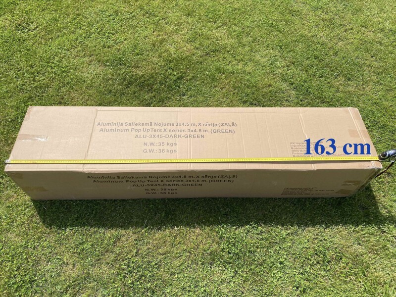 Pop Up sulankstoma tentas 3x4.5 m, su sienomis, Smėlio, X serijos, aliuminis (palapinė, paviljonas, tentas)