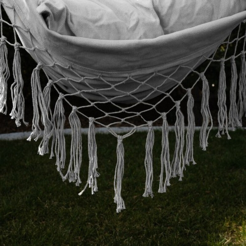 Hammock-garden swing 130x100 cm, grey
