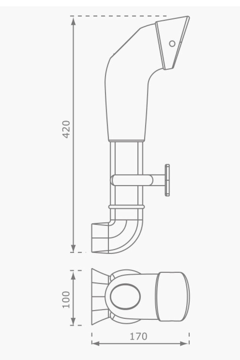 КВТ periskopas su tvirtinimais, ilgis 420 cm
