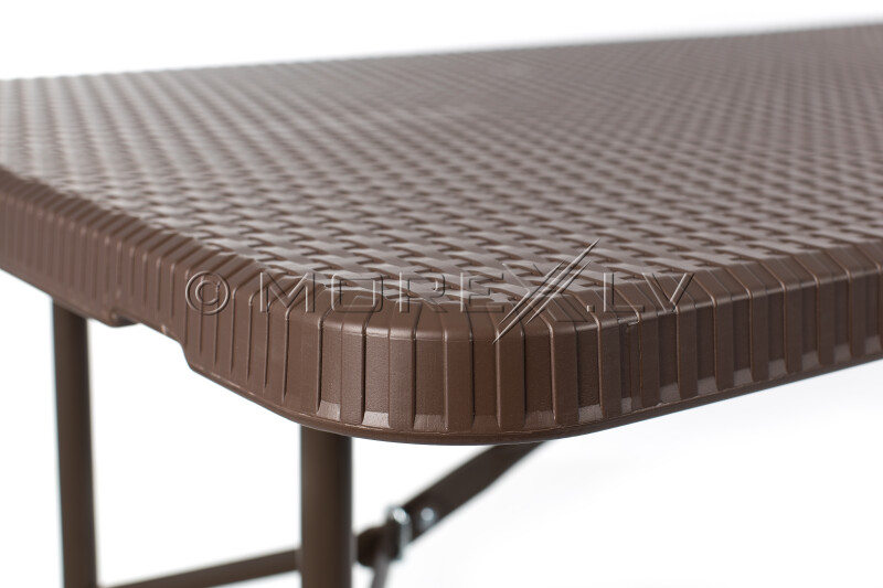 Folding table with a rattan design 180x72 cm