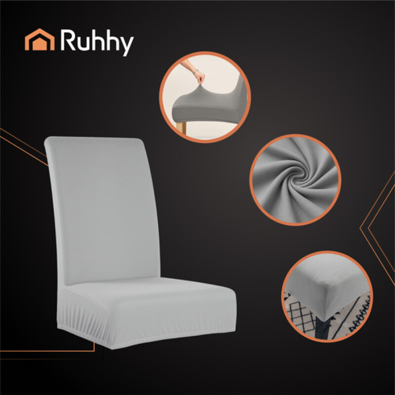 Chair covers 6 pcs., light gray