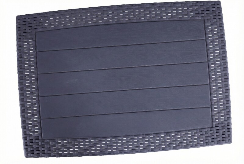 Rotango sodo stalas 70x50x38 cm, pilkas