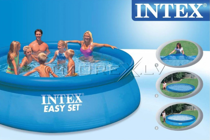 Pripučiamas baseinas Intex Easy Set Pool 305х76 cm, su filtruojančiu siurbliu (28122)