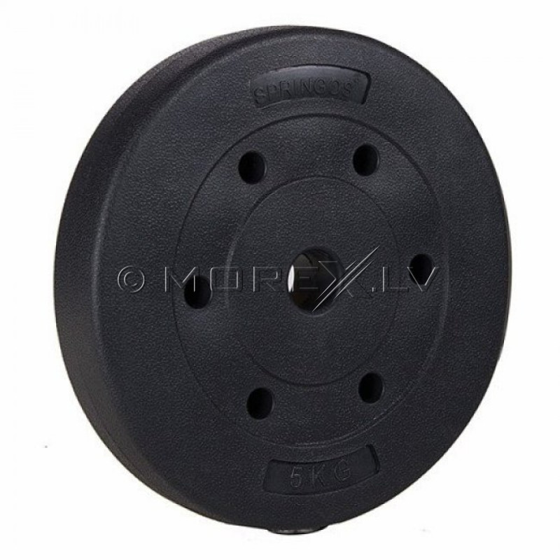 Vinyl weight disk for barbells and dumbbells (plate) 5 kg (31,5mm)