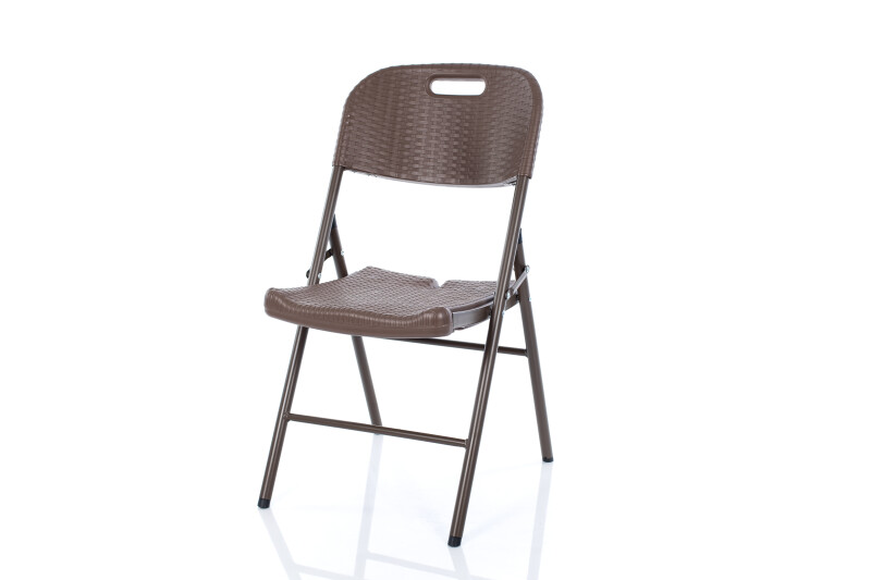 Sulankstomas kvadratinis rotango dizaino stalas 78x78x74 cm + 2 kėdė