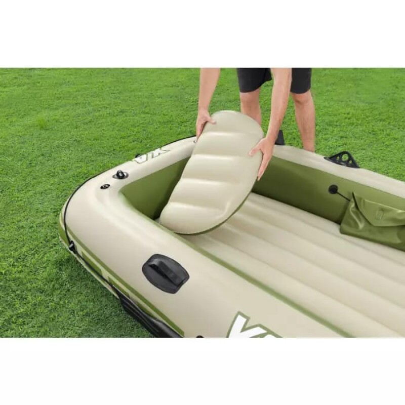4-vietė pripučiama valtis kietu dugnu Bestway Voyager X4 Raft, 350x145x49 cm, 65156