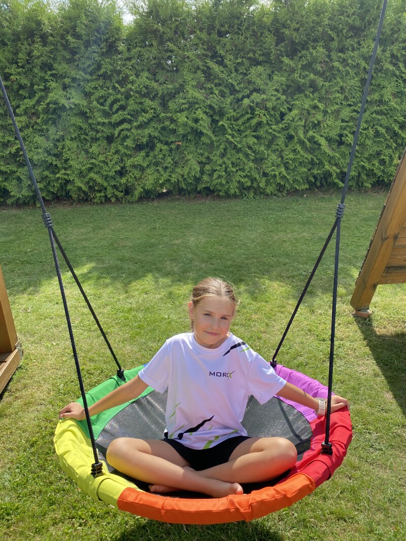 Children's swing Stork nest NEST-4, Ø 100 cm, multicolored