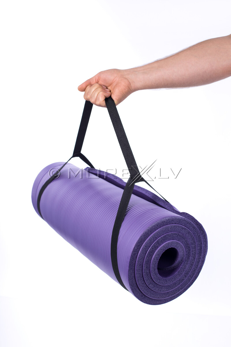 Gimnastikos yoga fitness pilates kilimėlis 179х60х1,5 cm, violetinė