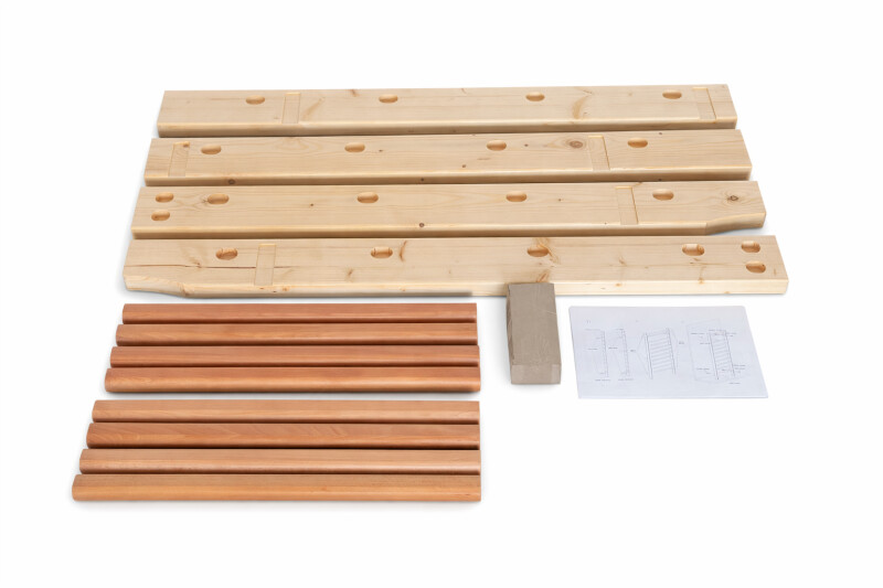 Medinės švediškos kopėtėlės RESTPRO® WOOD 230x65 cm su traukimo svirtis