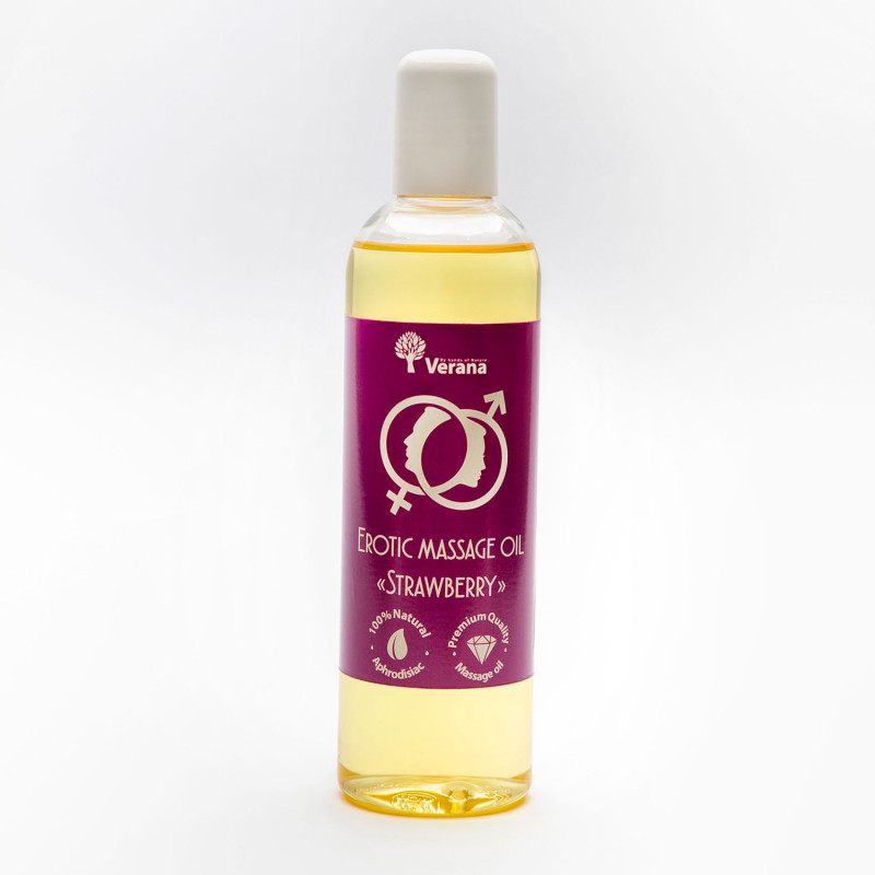 Erotinio masažo aliejus Verana Strawberry 250 ml