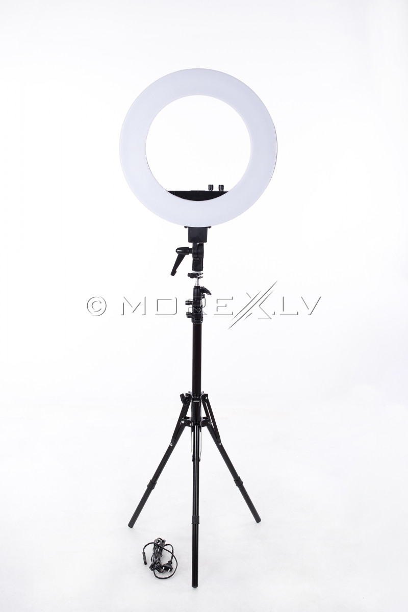 LED-rõngaslamp pildistamise ja filmimise jaoks Ø46 cm, 50W (9601LED-18)