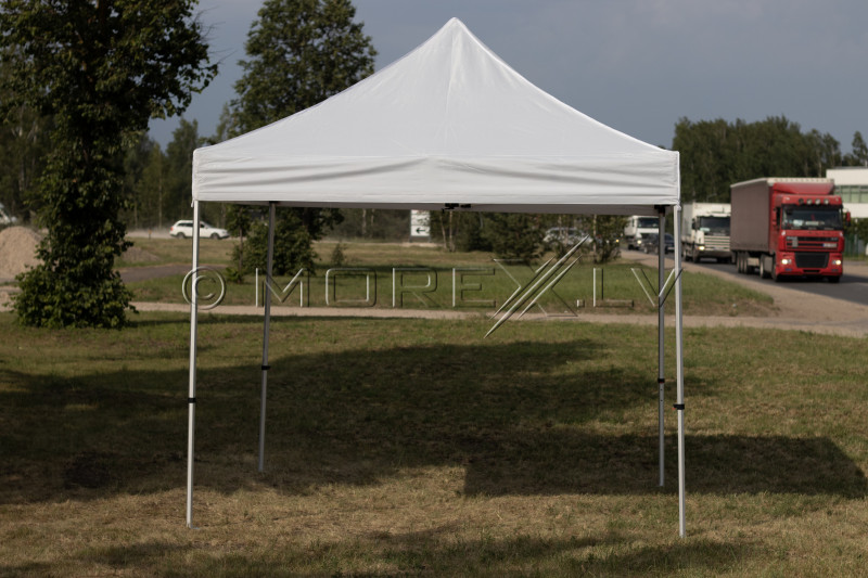 Pop Up Folding awning 3x3 m, without walls, white, X series, steel (tent, pavilion, canopy)