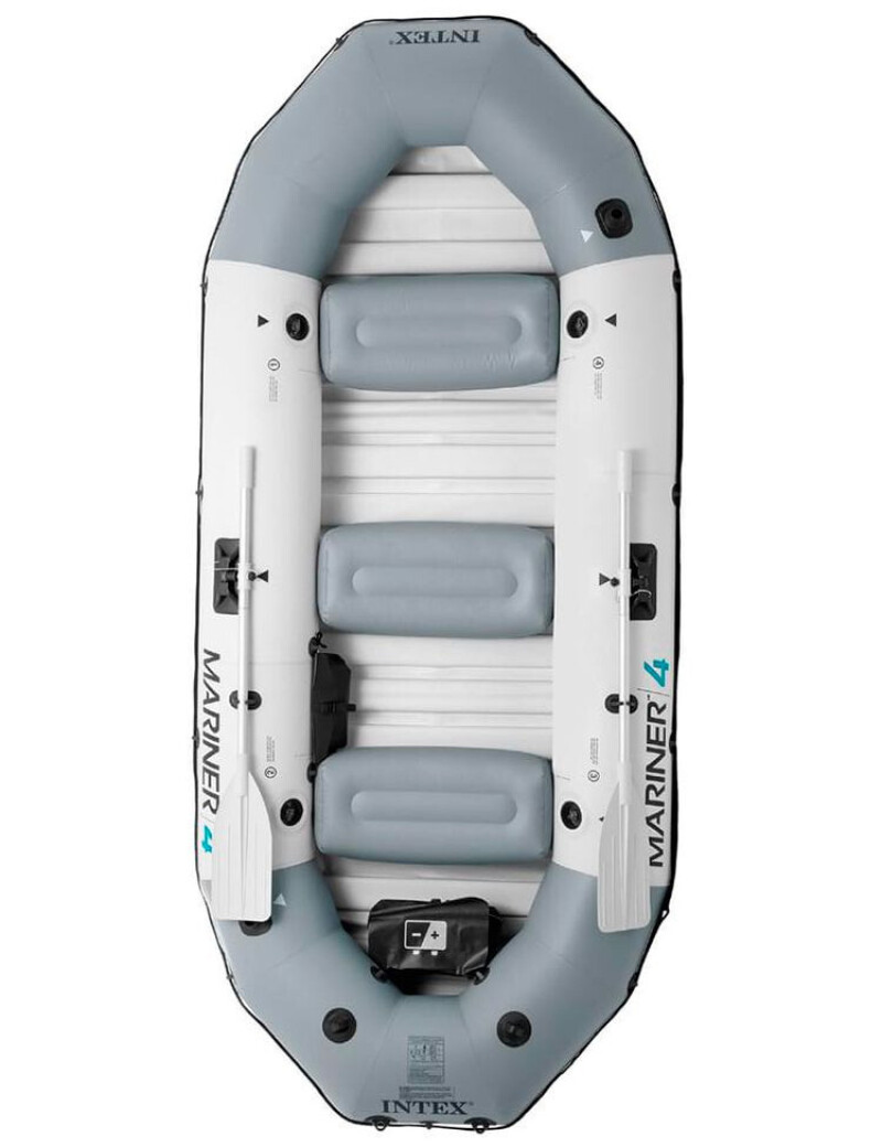Intex MARINER 4 FULL SET with Neraus NRS 46X + Marine Dual Purpose Battery 110Ah