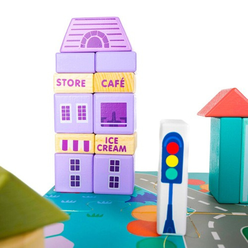 Wooden blocks - city 115 psc.