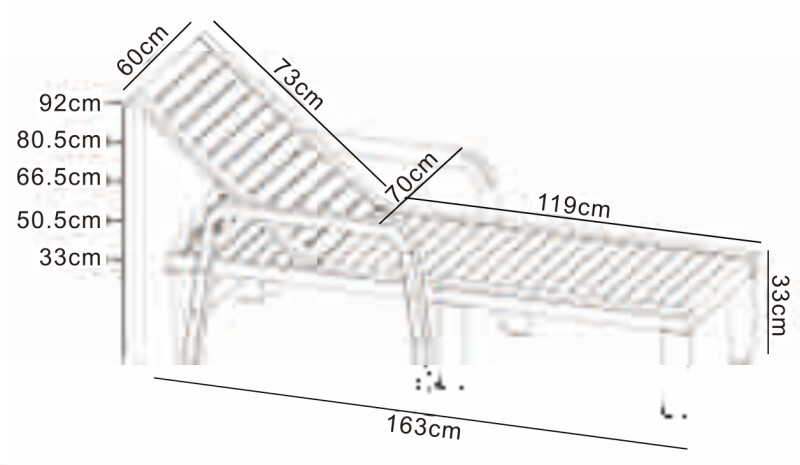 Plastmasinis deginimosi gultas (medžio imitacija) 183x60 cm, rudas