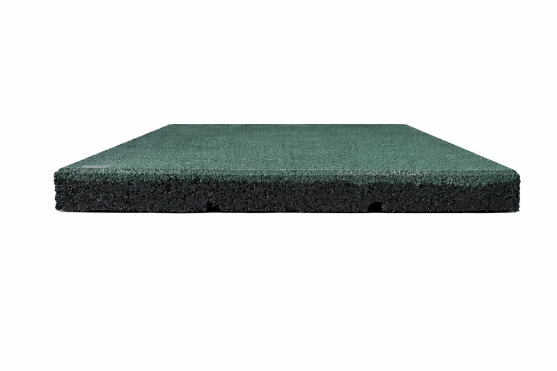 Guminė saugos plytelė KBT 50×50×4,5 cm, žalias