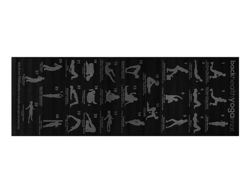 Gimnastikos yoga fitness pilates kilimėlis 173х61х0,6 cm, juodas