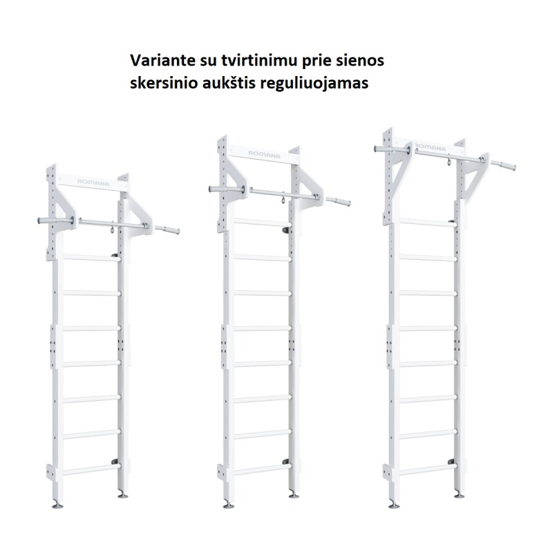 Medinė švediška gimnastikos sienelė ROMANA Eco 1, smelio 235,5-270x51cm