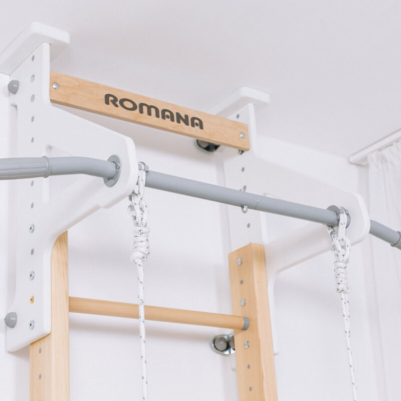 Medinė švediška gimnastikos sienelė ROMANA Eco 1, smelio 235,5-270x51cm