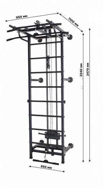 Sporto kompleksas KRAFT SystemLight 3in1, balta-juodas