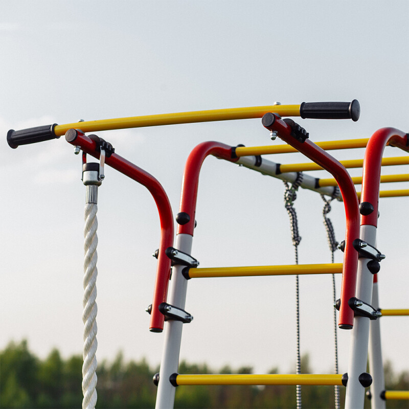Pastatomas sporto kompleksas vaikams ROMANA FITNESS-2, balta-geltona-raudona