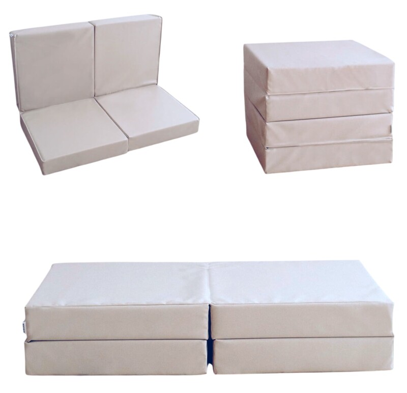 Sulankstomas sportinis kilimėlis 100x100x10 cm, pilkas