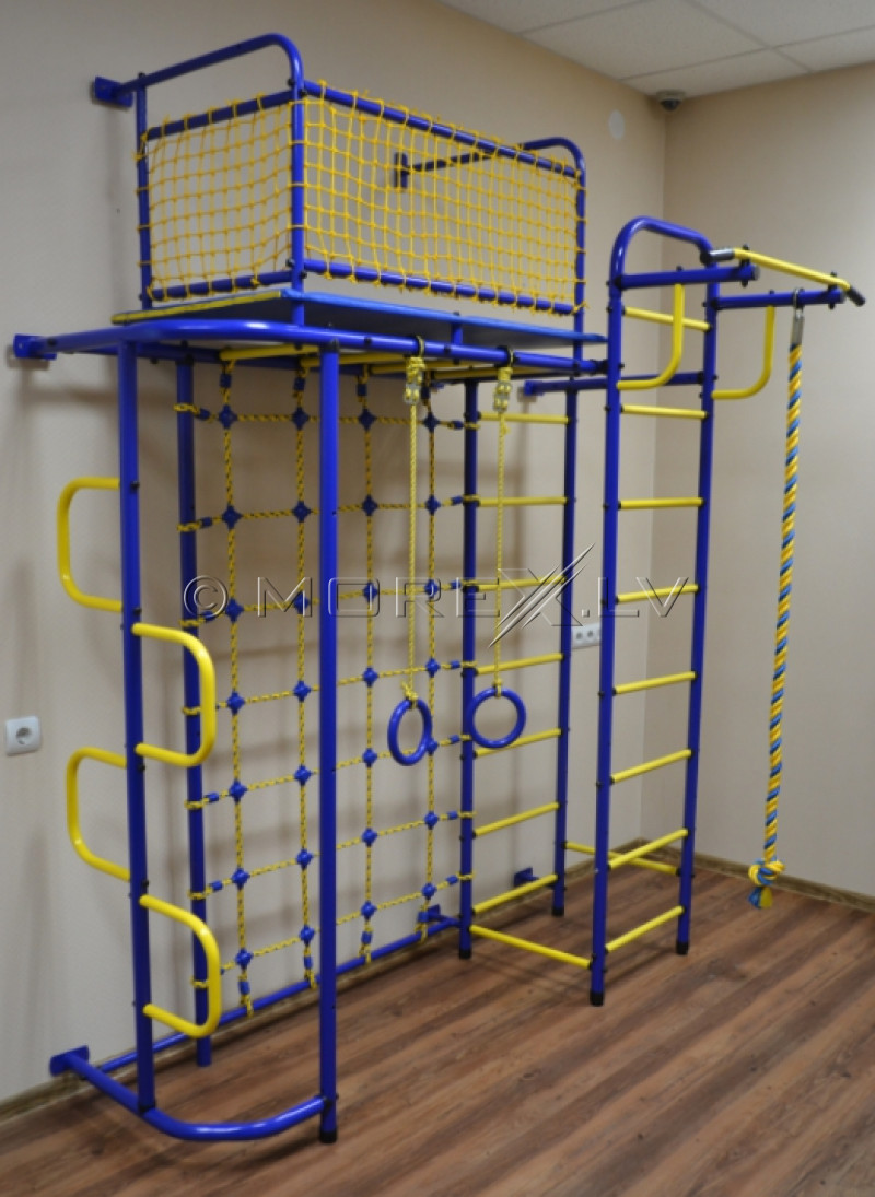 Vaikiškas sporto kompleksas Pioner-C6C mėlynai geltonas