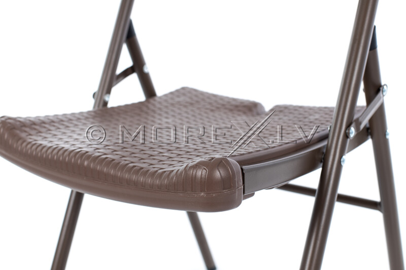 Folding chair with rattan design