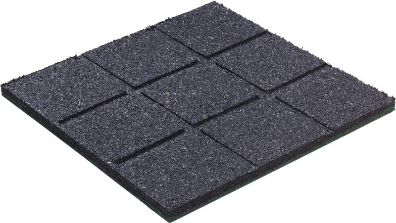 Guminė saugos plytelė KBT 50×50×2,5 cm, žalias
