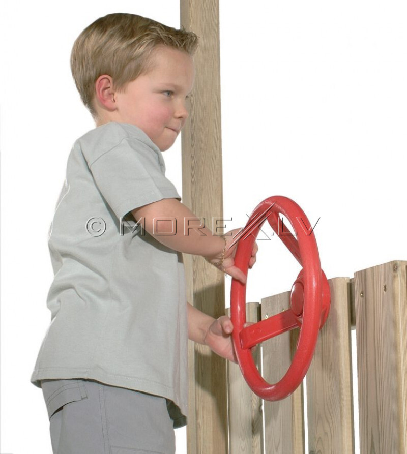 Just-Fun vaikiškas vairaratis „Mažasis vairuotojas“, Ø 30 cm, raudonas