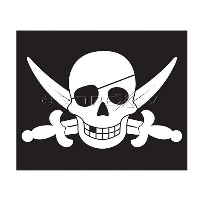 Детский пиратский флаг (подъемная система) КВТ, 55x45 см