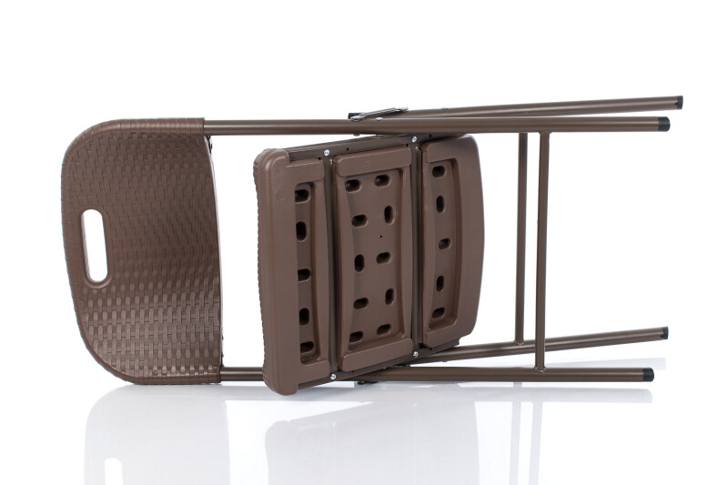 Складной квадратный стол с дизайном ротанга 78x78x74 см + 2 стула