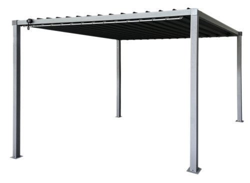 Bioklimatinė plieninė pergola 3x3m su reguliuojamu stogu