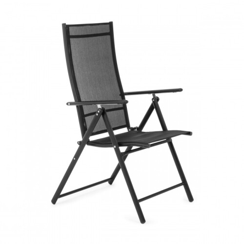 Sulankstoma lauko kėdė 56,5x42,5x108 cm, juoda