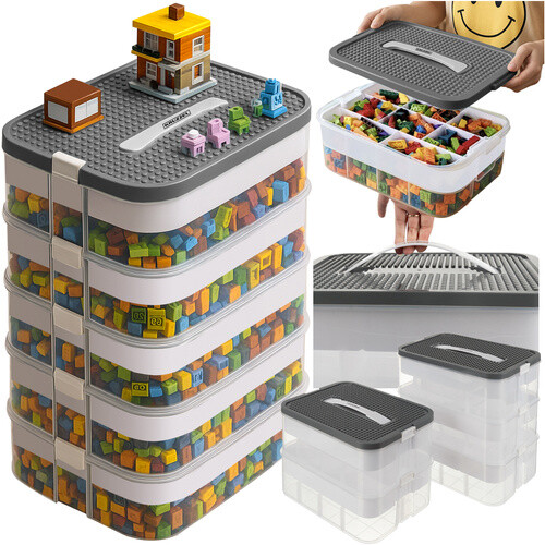 LEGO kaladėlių dėžutė, 5 lygiai
