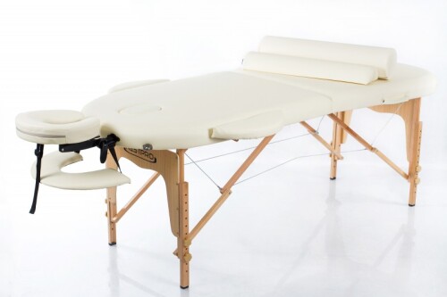 RESTPRO® Classic Oval 2 Cream Massage Table +Massage Bolsters