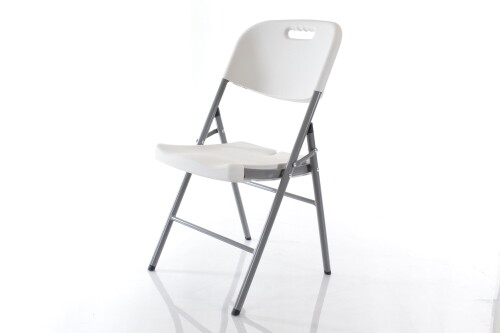 Sulankstoma kėdė su atlošu, 88x46x50 cm, baltas